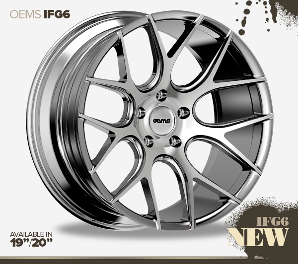NEW 20" OEMS FS6 Y SPOKE CONCAVE ALLOY WHEELS IN SILVER WITH POLISHED FACE ET38